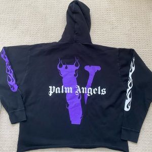 Vlone x Palm Angels Hoodie black/purple size XL